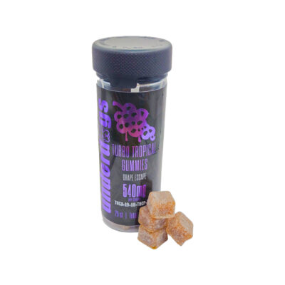 Underdogs Turbo Tropical Gummies 13500mg – 540mg per Gummy – THCA + A9 + A8 +THCP + HHC – 25ct – Grape Escape