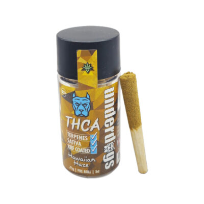 Underdogs 5-in-1 Kief Pre-Rolls – Hawaiian Haze – Sativa – Tarpenes – Kief Coated – .75 – 5ct