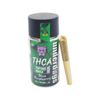 Underdogs 5-in-1 THCA Pre-rolls – Blue Raspberry – Indica – Terpenes – .75 – 5ct