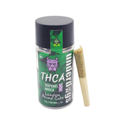 Underdogs 5-in-1 THCA Pre-rolls – London Pound Cake – Indica – Terpenes – .75 – 5ct