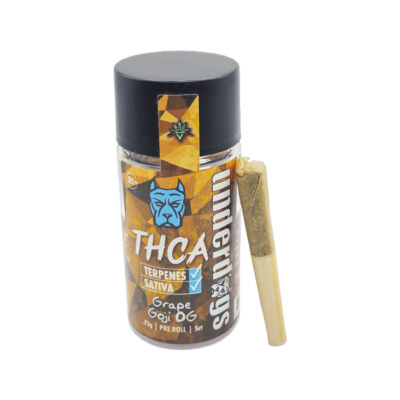 Underdogs 5-in-1 THCA Pre-rolls – Grape Goji DG – Sativa – Terpenes – .75 – 5ct