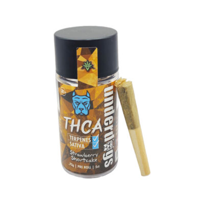 Underdogs 5-in-1 THCA Pre-rolls – Strawberry Shortcake – Sativa – Terpenes – .75 – 5ct