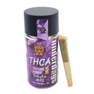 Underdogs 5-in-1 THCA Pre-rolls – Gelato #42 – Hybrid – Terpenes – .75 – 5ct