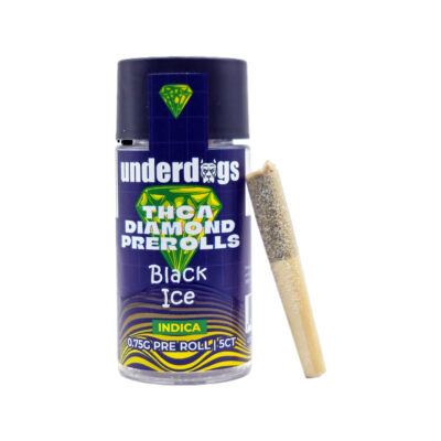 Underdogs 5-in-1 Diamond Pre-Rolls – Black Ice – Indica – 0.75 – 5ct