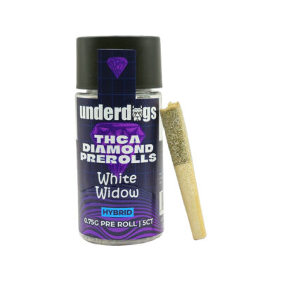 Underdogs 5-in-1 Diamond Pre-Rolls  – White Widow – Hybrid – 0.75 – 5ct