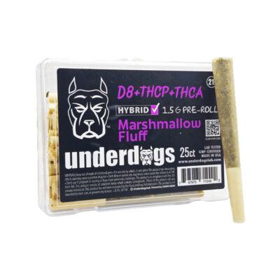 Underdogs 25CT – Infused D8-THCP-THCA Pre-rolls – Marshmallow Fluff – Hybrid – 1.5g – 25ct